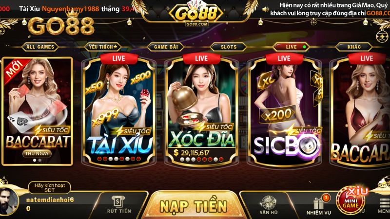 Casino Go88 Đa Dạng Trò Chơi Phong Phú Casino Go88 Đa Dạng Trò Chơi Phong Phú