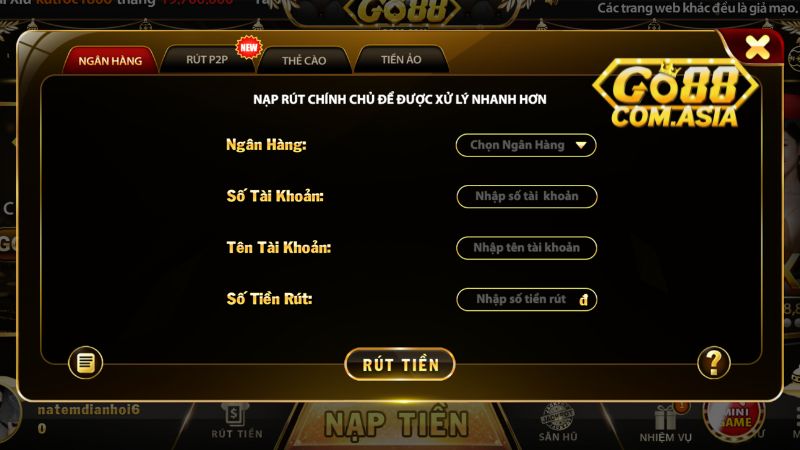 Hướng Dẫn Các Bước Rút Tiền Go88 Đơn Giản và An Toàn Hướng Dẫn Các Bước Rút Tiền Go88 Đơn Giản và An Toàn