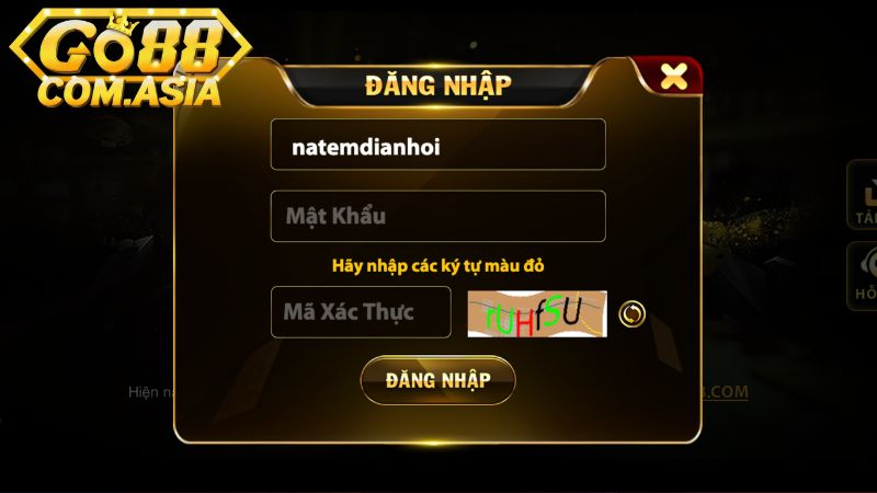 Hướng dẫn đăng nhập Go88