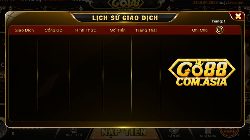 Kiểm Tra Trạng Thái Nạp Tiền và Rút Tiền Tại Go88 Kiểm Tra Trạng Thái Nạp Tiền và Rút Tiền Tại Go88